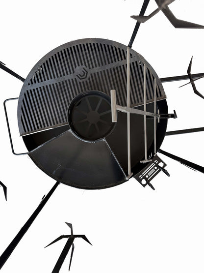 LA RELINDA parrilla multifuncional de 90 cms, con ruedas