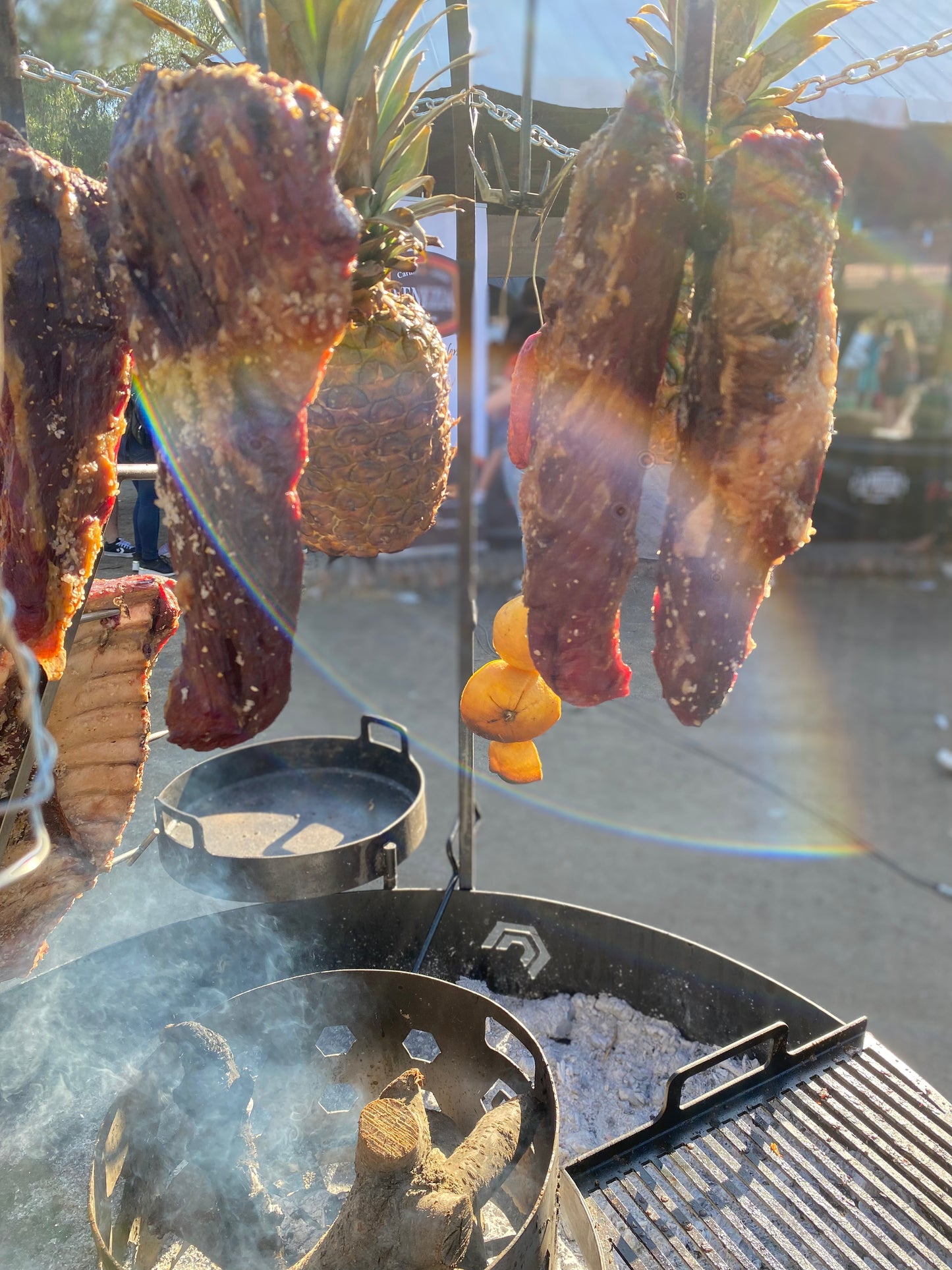 LA RAMONA, parrilla multifuncional con ruedas, 120 cms, accesorios