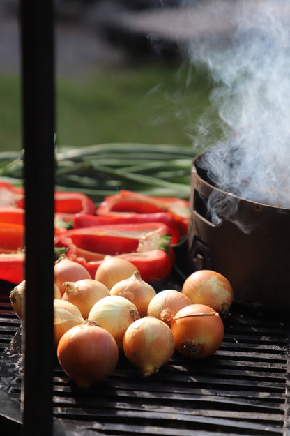 LA RELINDA parrilla multifuncional de 90 cms, con ruedas