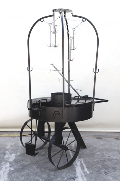 LA RELINDA parrilla multifuncional de 90 cms, con ruedas